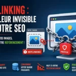 Illustration du hotlinking montrant la protection des images d'un site web contre le vol de bande passante et les impacts SEO.