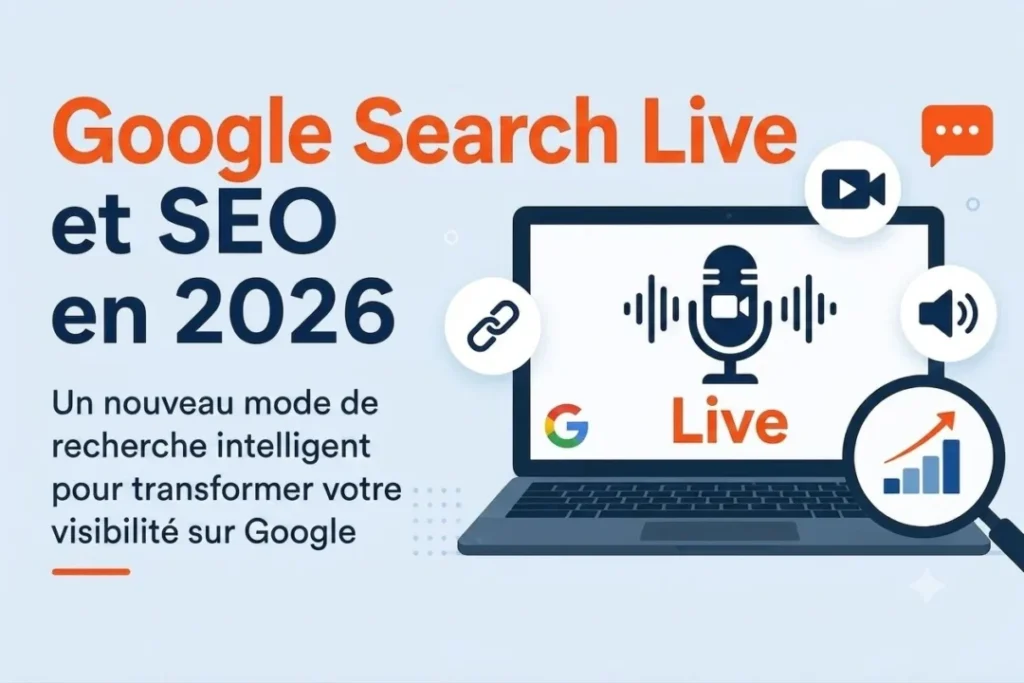 Illustration sur le fonctionnement de Google Search Live et son impact sur le référencement naturel (SEO).