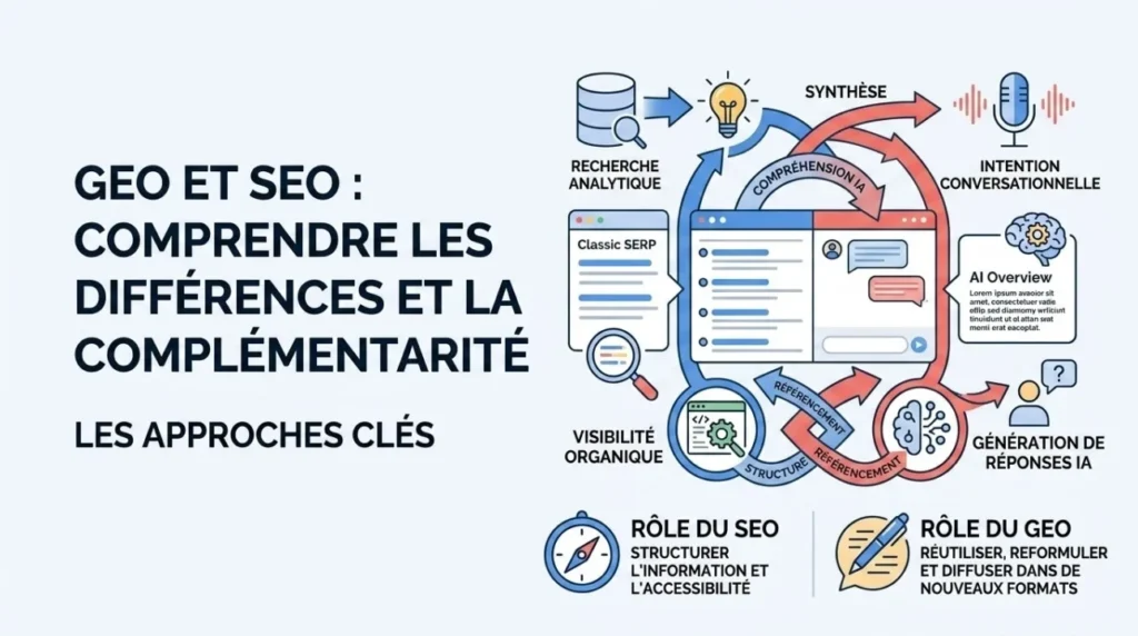 Différence SEO et GEO
